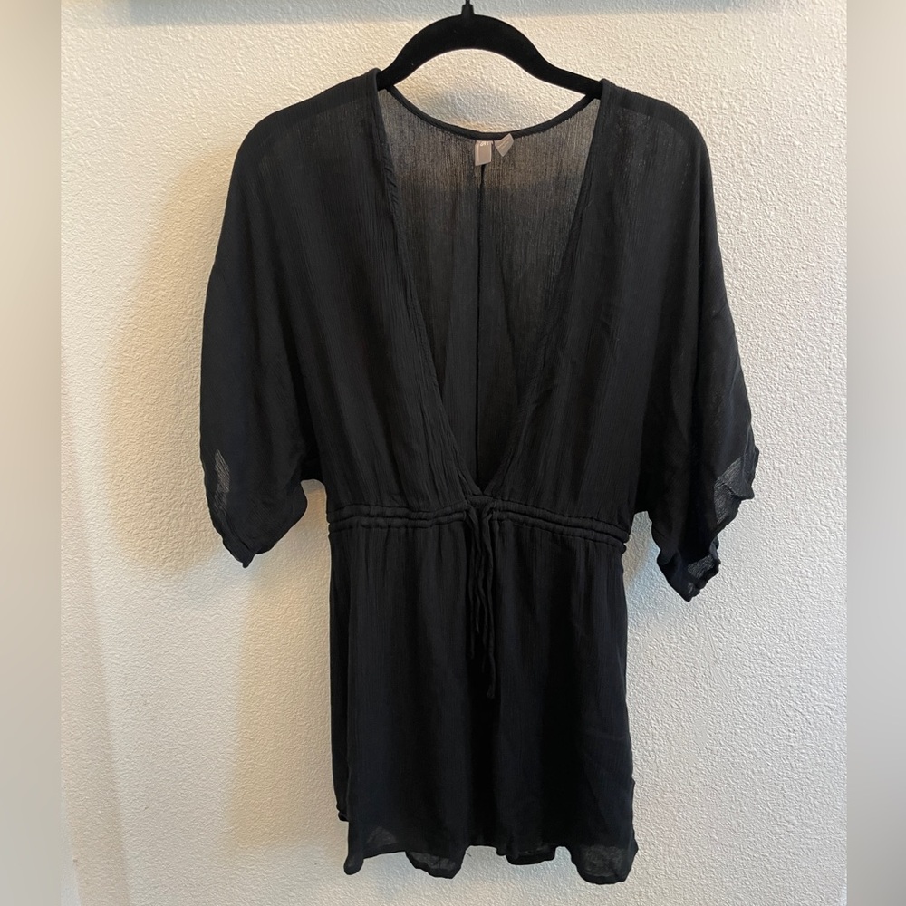 ASOS black crepe cover up - Picture 4 of 8